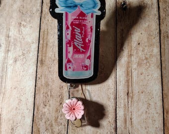 Carrete de credencial retráctil para bebida energética Alani Pink Slush