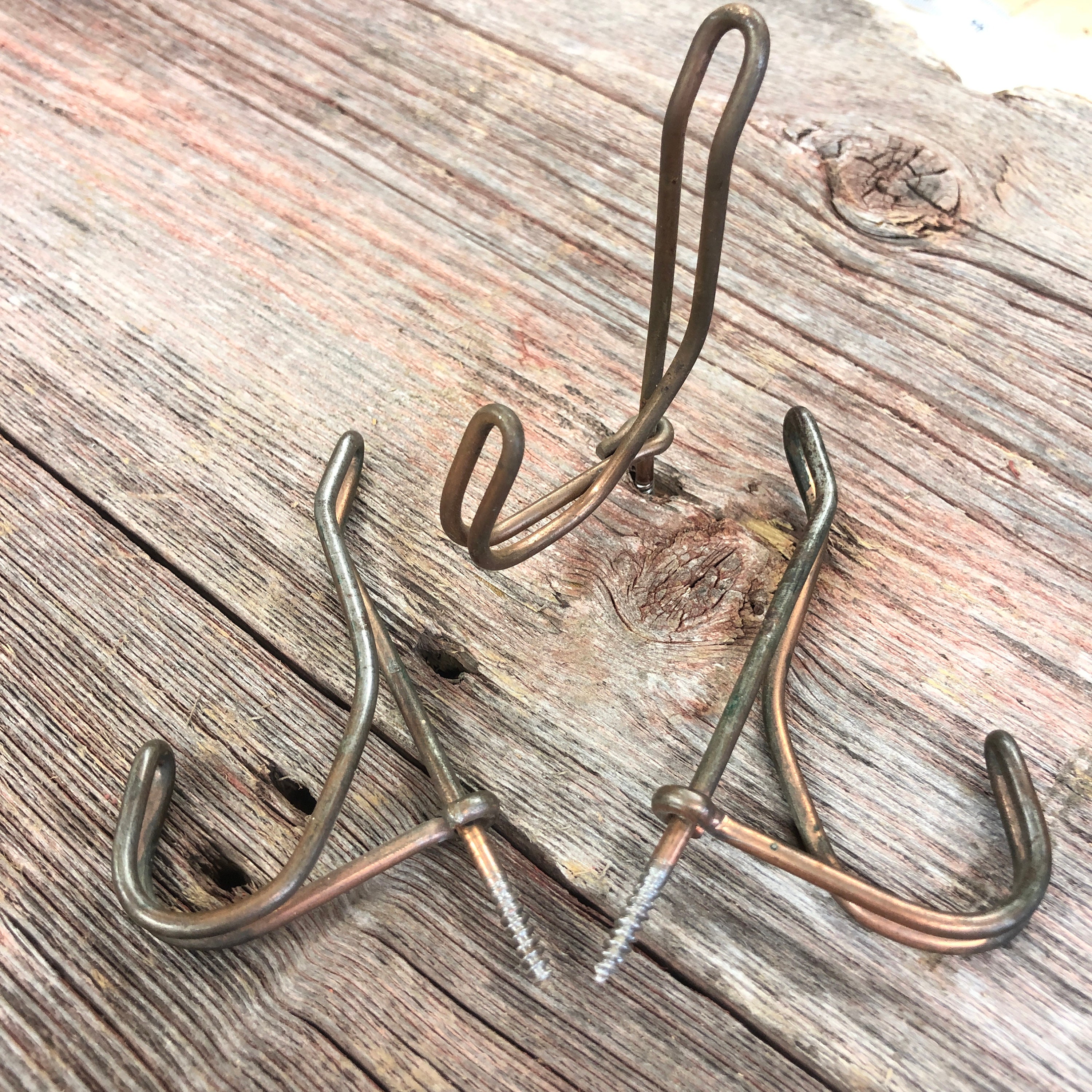 Vintage Wire Coat Hooks for DIY projects and wall hanging Etsy