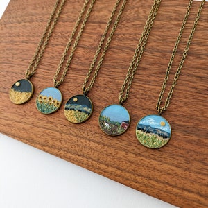 Home-South Dakota Clay Necklace Collection|Handmade Nature Scene Clay Necklace|Farm Country Necklace|Midwest Jewelry|ND Farm Clay Necklaces