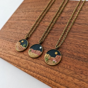 Handmade Desert Clay Necklace | Arizona Landscape Jewelry