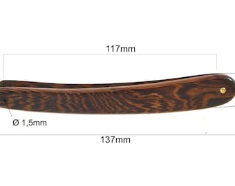 Wenga wood scale for straight razors 5/8" and 6/8"