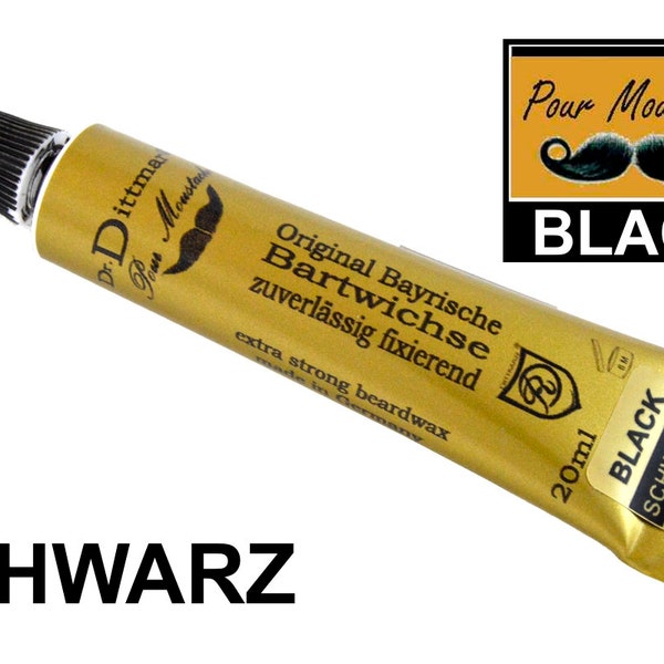 Dr. Dittmar Bayrische Bartwichse SCHWARZ - stark festigend / Dr. Dittmar Bavarian BLACK moustache wax