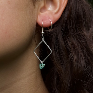 diamond stone earrings