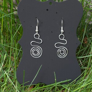 funky swirly earrings