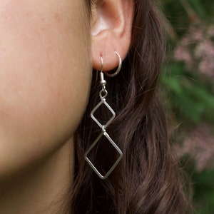double diamond earrings