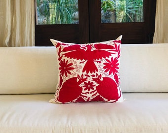 Large Otomi pillow cover -FUCHSIA