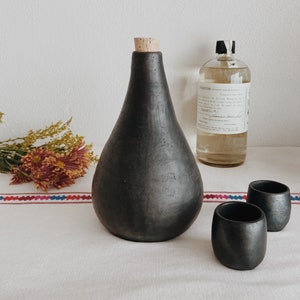 Black Clay Mezcal Vessel, Made in Mexico *Cups Sold Separately*