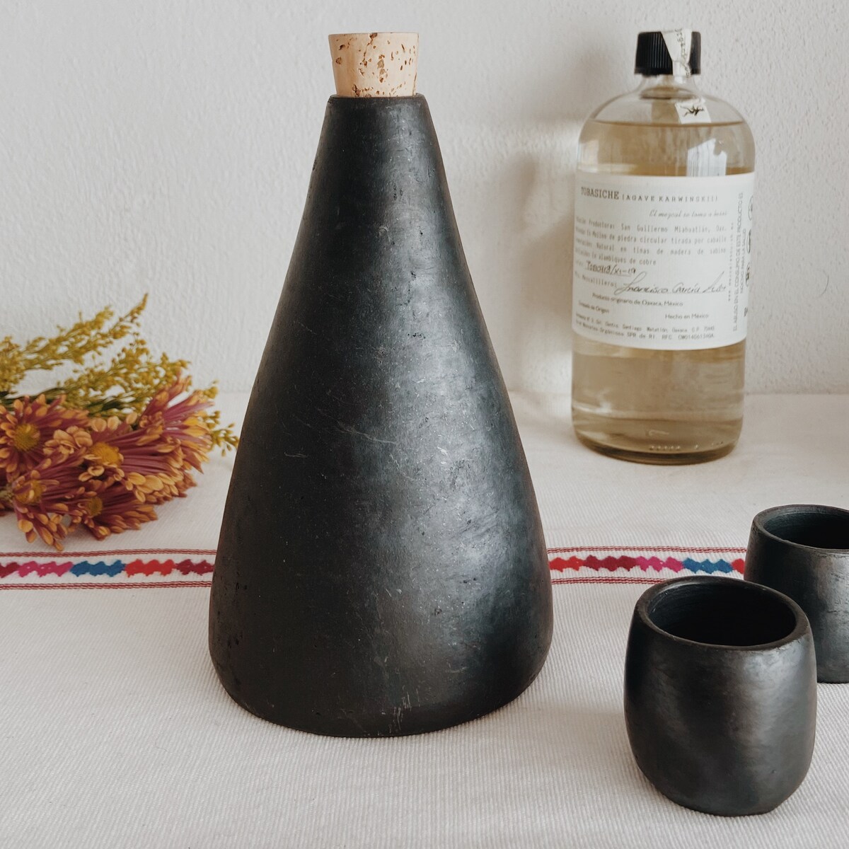 Black Clay Mezcal Vessel Made in Mexico cups