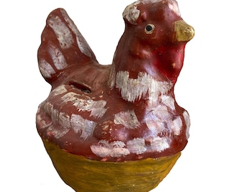 Vintage Hen ceramic piggy bank