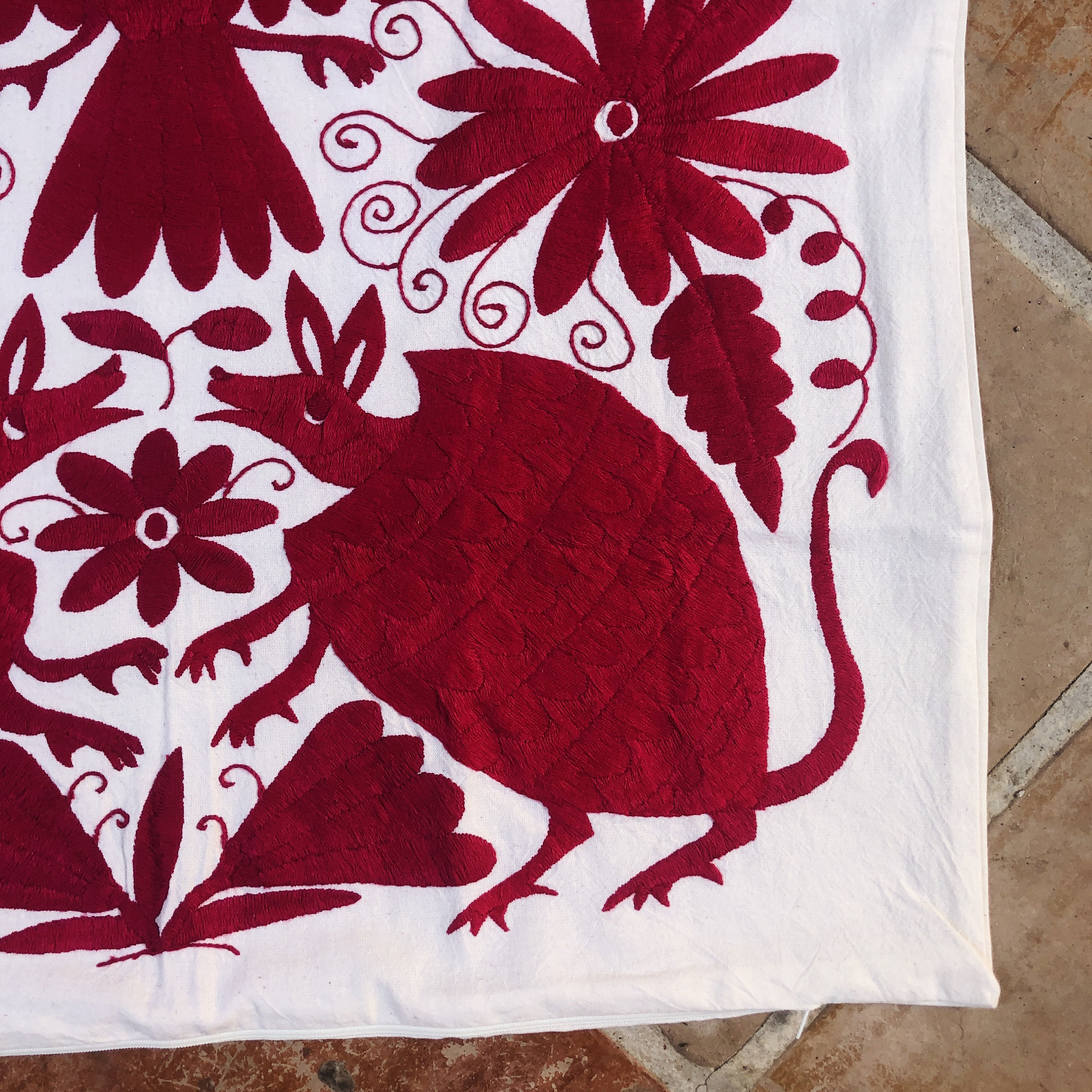 Cubierta de almohada otomí grande FUCHSIA | Etsy