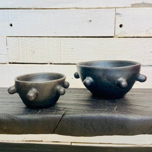 Black clay bowls made in Oaxaca