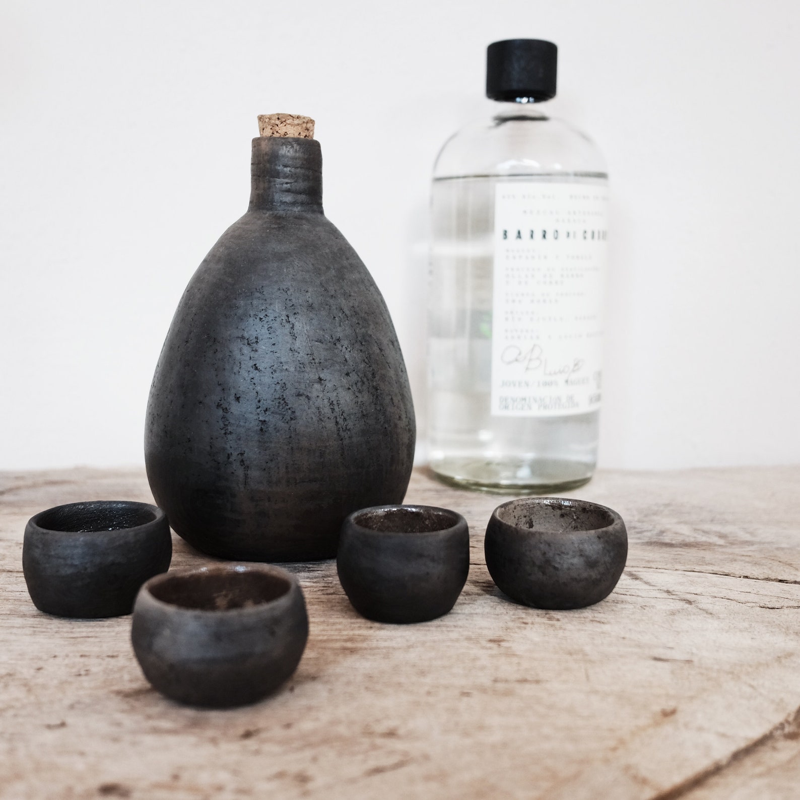 Black Clay Mezcal Vessel Made in Mexico cups Sold Etsy