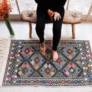San Andres wool rug, Made in Mexico