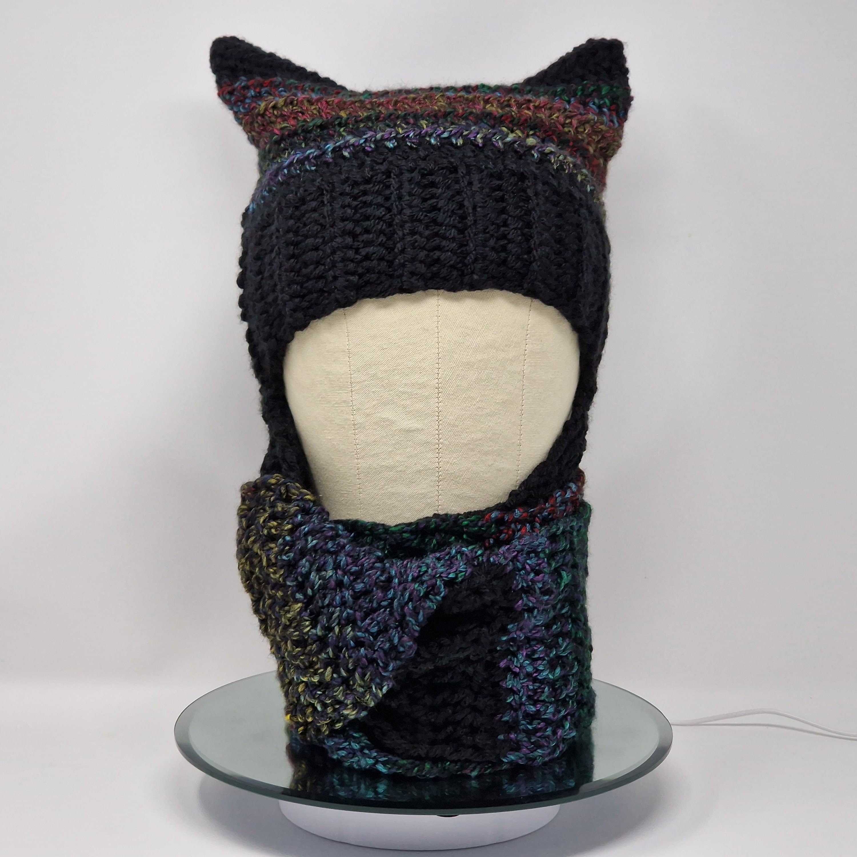 30 Cat Beanie Crochet Patterns to Explore: Cozy Ears, Ribbing, and Playful Styles 16 Crochet Cat Ear Beanie Scarf Pattern: Adult Size
