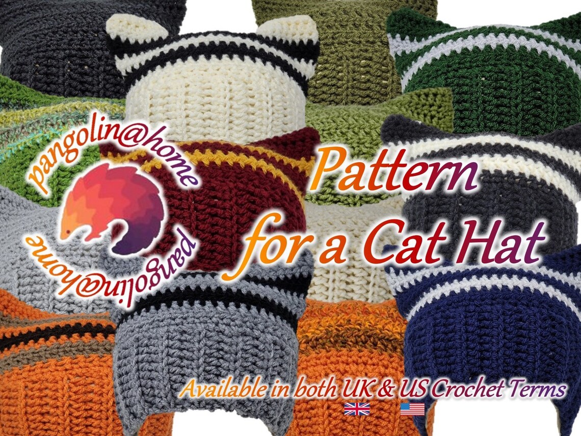 Pattern for Crochet Cat Hat Beanie Pattern Crochet Hat Etsy