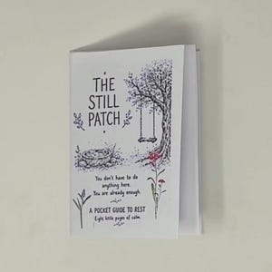 Fanzine de pleine conscience à imprimer (PDF) | The Still Patch | Livret de soins personnels à imprimer | Mini fanzine à télécharger | Carnet de poche