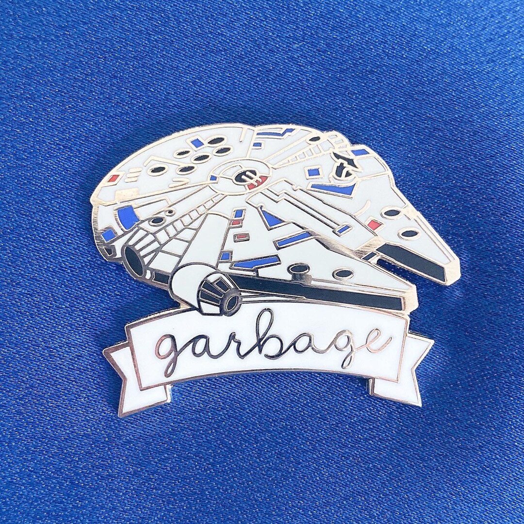 Millennium Falcon Star Wars Silver Enamel Pin