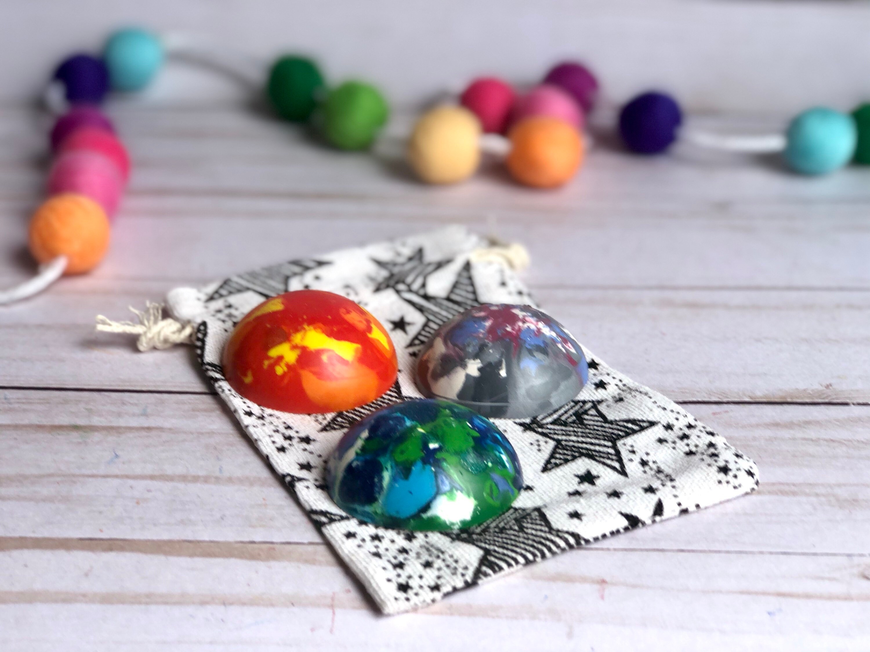 Mini Solar System Gift for Kids Sun Moon Earth Crayons Etsy