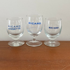 Vintage French Ricard glass special collector item iconic bar drink anisette pastis barware collectable