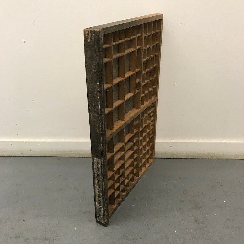 Vintage French Letter Press Printer Tray Type Case Wood Etsy