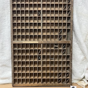 Vintage French Letter Press Printer Tray Type Case Wood Printers Drawer