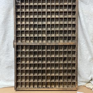 Vintage French Letter Press Printer Tray Type Case Wood Printers Drawer
