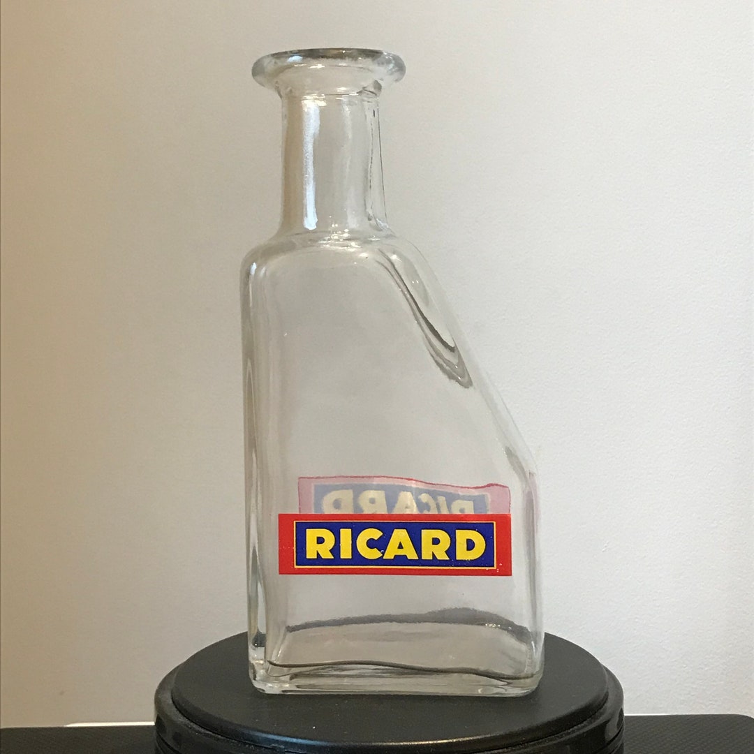 Vintage French Rectangular Glass Ricard Anisette Carafe Decanter Jug ...