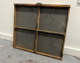 Vintage French Letter Press Druckertablett Type Case Holz Druckerschublade