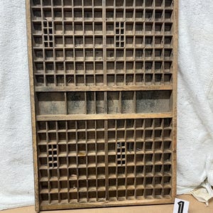 Vintage French Letter Press Druckertablett Type Case Holz Druckerschublade