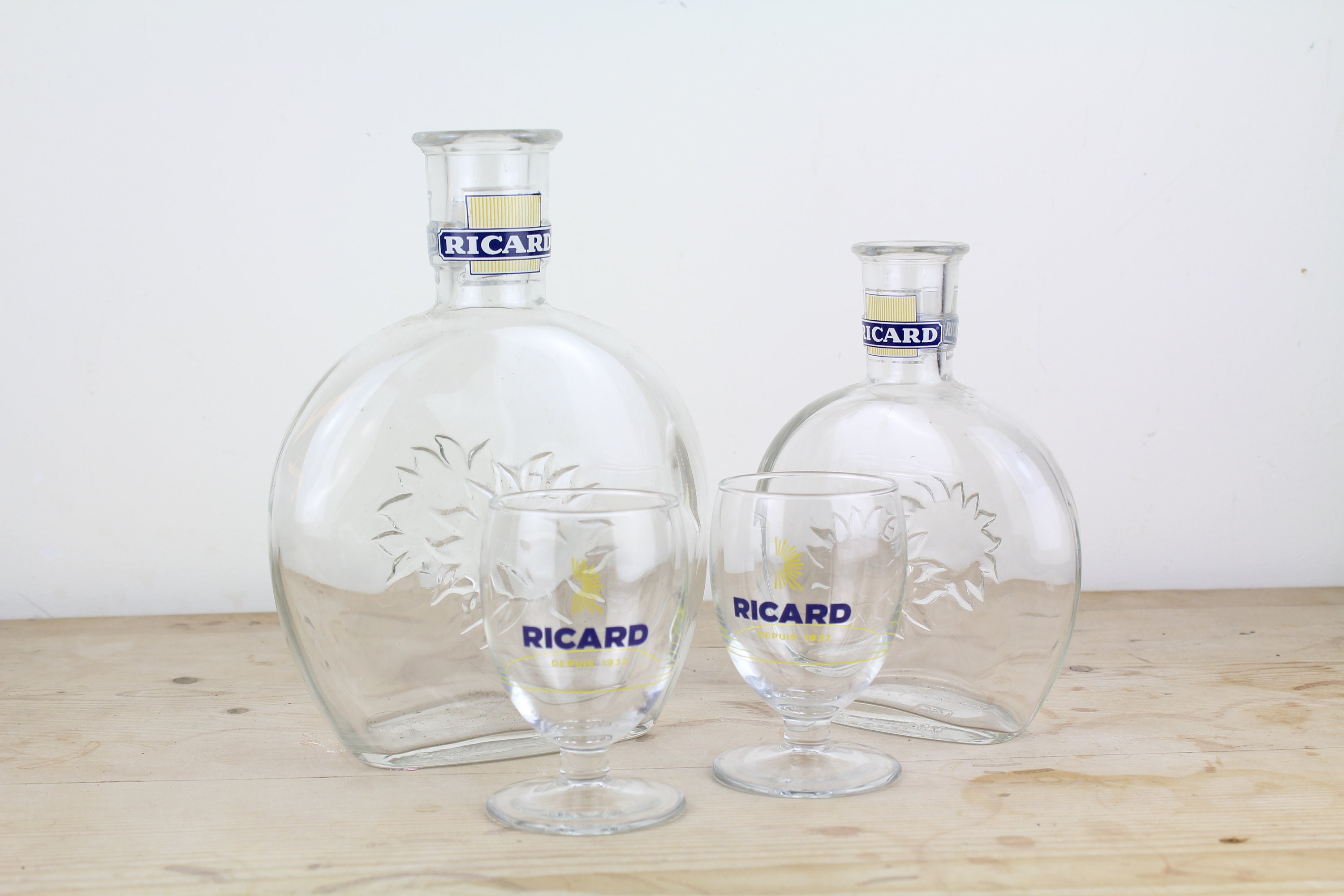 Upcycled Drinkware Set Repurposed Vodka Bottle Sustainable Glassware Jug  With Glasses Home Bar Gift Carafe Set With Glassware 