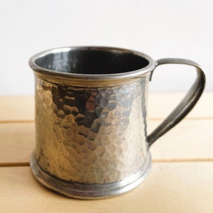 Antique Liberty Tudric Pewter Christening Mug, Made in England by Liberty & Co, 01402, Special Shower Gift for a New Baby