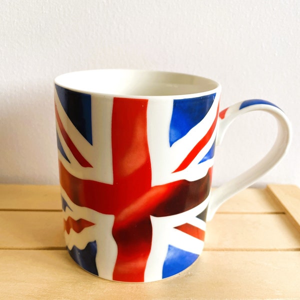 Union Jack Coffee or Tea Mug, Made by Kent Pottery, British Flag, British Gifts, United Kingdom, Flag Mug, Team GB
