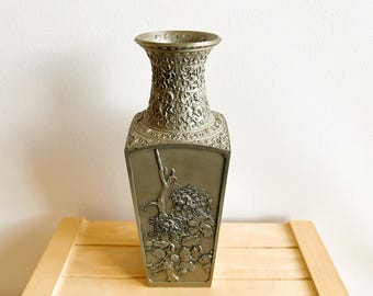 Royal Selangor massief tinnen Four Seasons 8-inch vaas, met de hand afgewerkt in Engeland