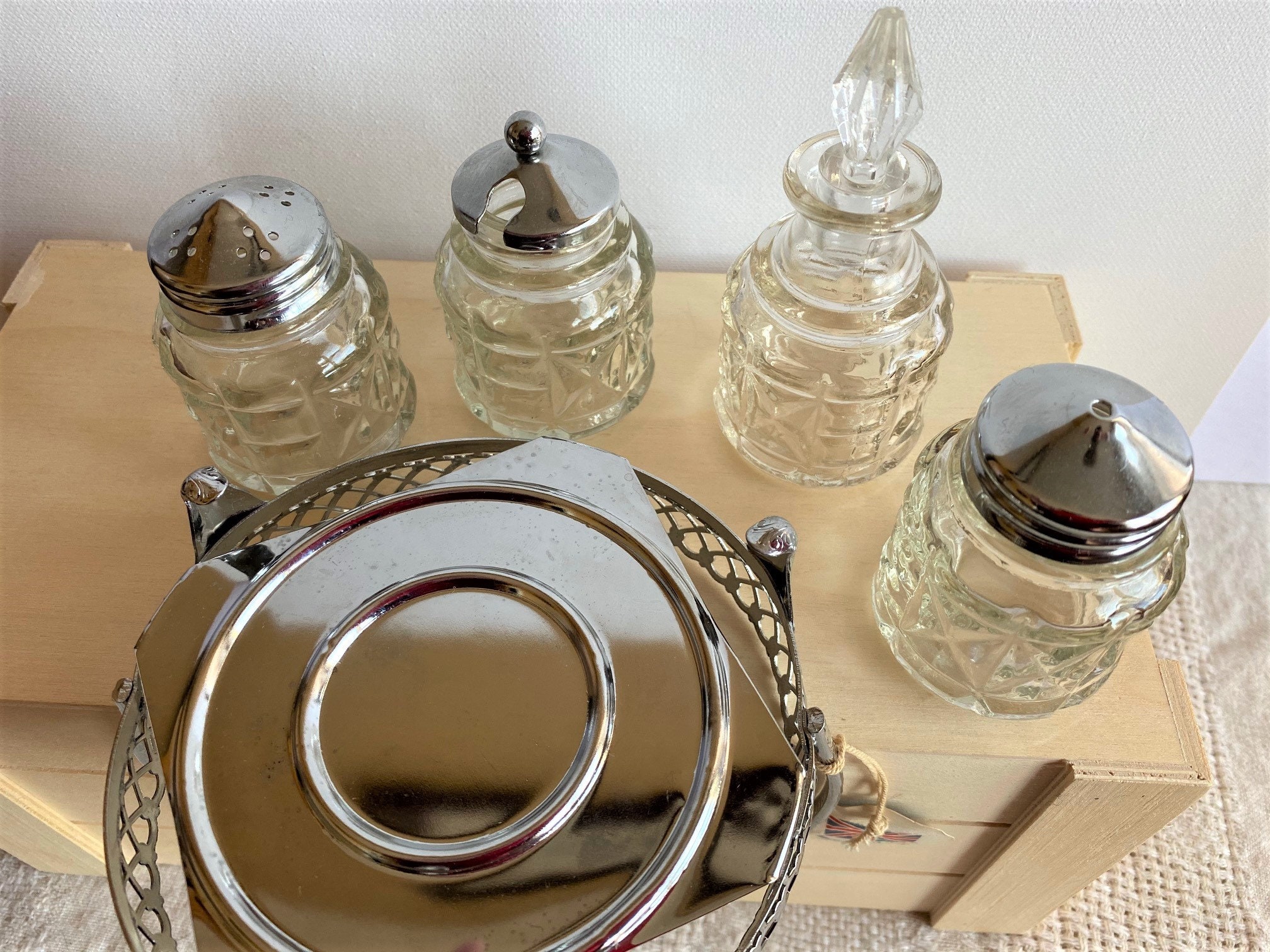 Mayell Classic Cruet Set Made in England Condiment Set Salt Etsy
