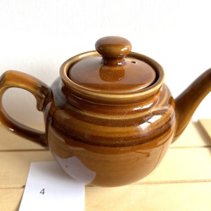 Sadler Brown Betty kleine vintage theepot in the Rockingham Glaze, persoonlijke maat of éénkops theepotten, cottagecore-stijl