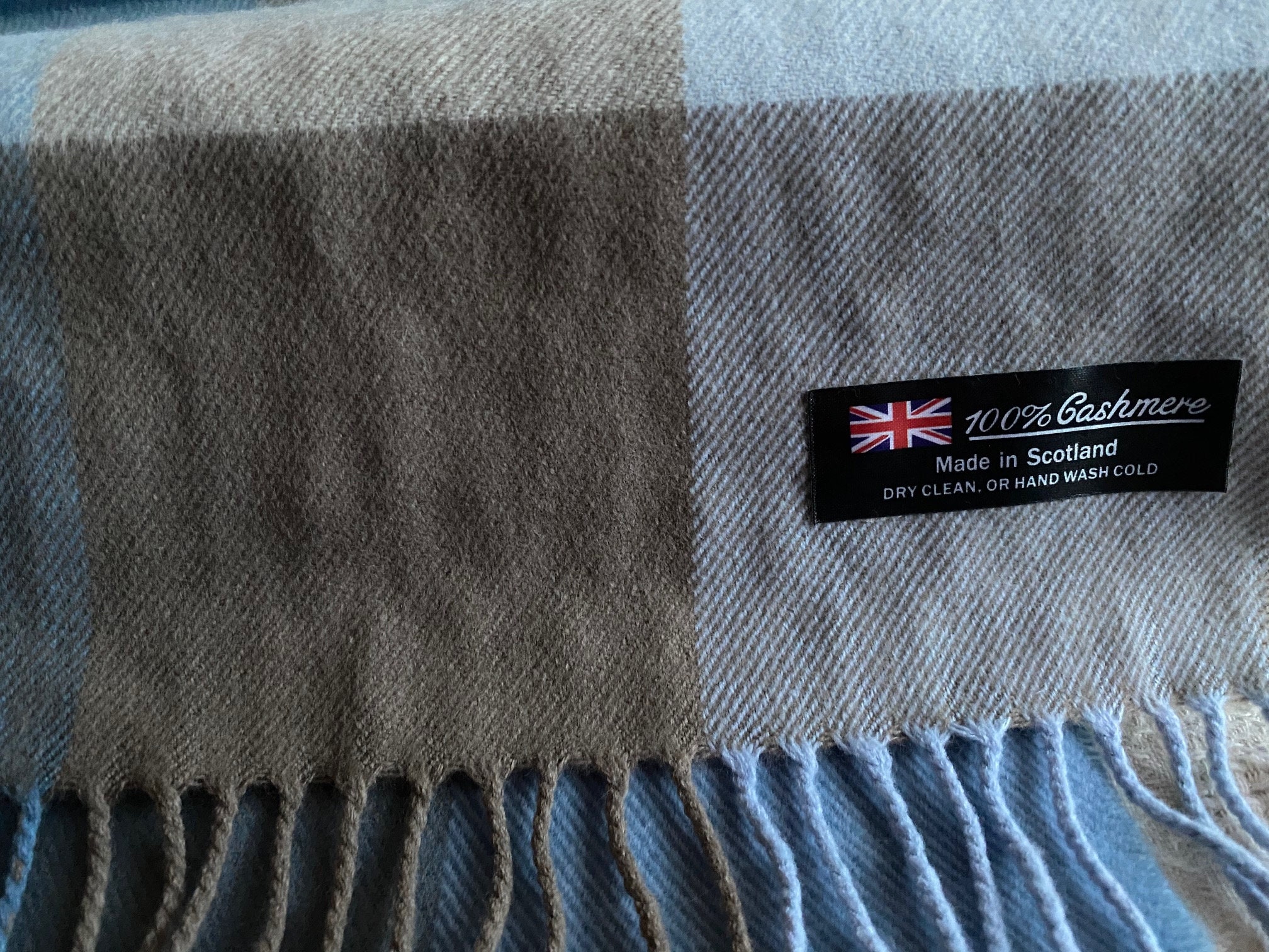 Vintage Cashmere Scarf Made in Scotland Pure Cashmere Etsy