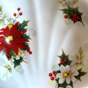 Vintage Weihnachtsschmuckstück oder Süßigkeitenteller, Royal Albert und Rosina, Made in England Bild 2