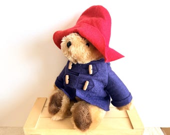 Paddington Bär Medium Plüsch Vintage Spielzeug, hergestellt von Michael Bond