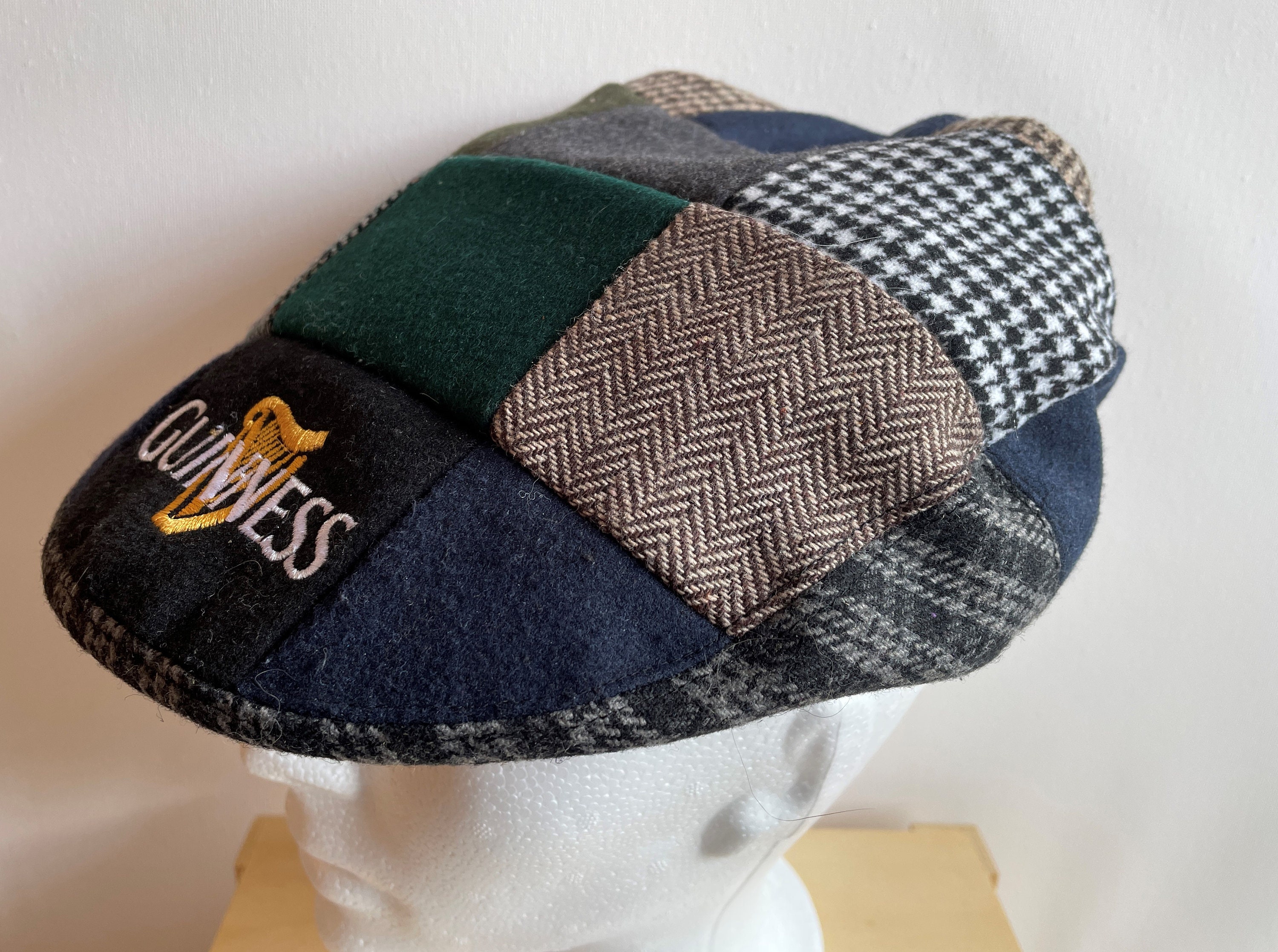 Guinness Tweed and Wool Patchwork Flat Cap Size Large Guinness Official Merchandise Guinness Gift Guinness Souvenir Guinness Hats Etsy
