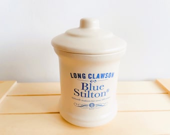 Long Clawson Stilton Pot, Blue Stilton, London Pottery, Vintage Ceramic Jars, Pottery Jars, Cheese, Storage, Jar With Lid