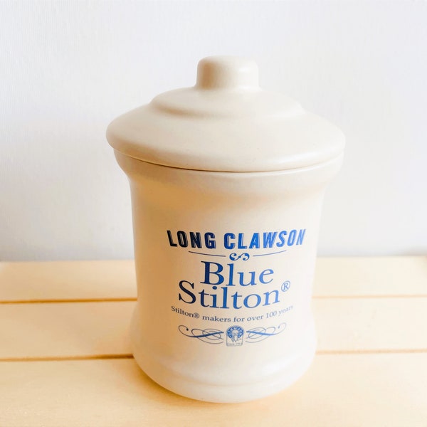 Long Clawson Stilton Pot, Blue Stilton, London Pottery, Vintage Ceramic Jars, Pottery Jars, Cheese, Storage, Jar With Lid