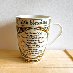 Irish Themed Mugs Made in Ireland, Giants Causeway and Irish Blessing, Being Sold Individually