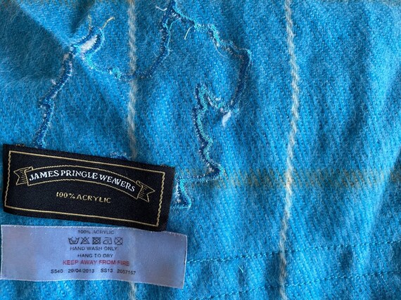 Couverture En Tartan Laine James Pringle Weavers - 72x75cm - Transformée En Housse - Occasion