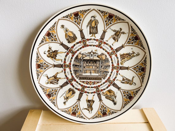 Wedgwood All the Worlds a Stage Shakespearean Characters Plate 