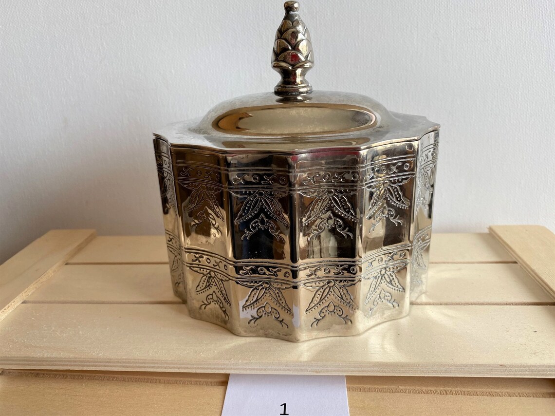 Godinger Silver Plate Trinket or Jewelry Box 1991 Silver Etsy