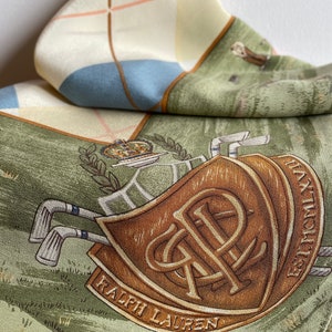 Vintage Ralph Lauren Equestrian Navy Vintage Silk Scarf Pillow Cover 2 –  Modern Equestrian Shop