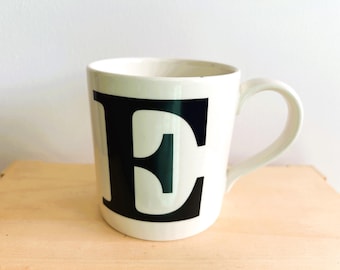 Marks and Spencer Initial or Monogram Mugs, Made in England by M & S, Letter or Name Mug, Classic Kitchen Ware