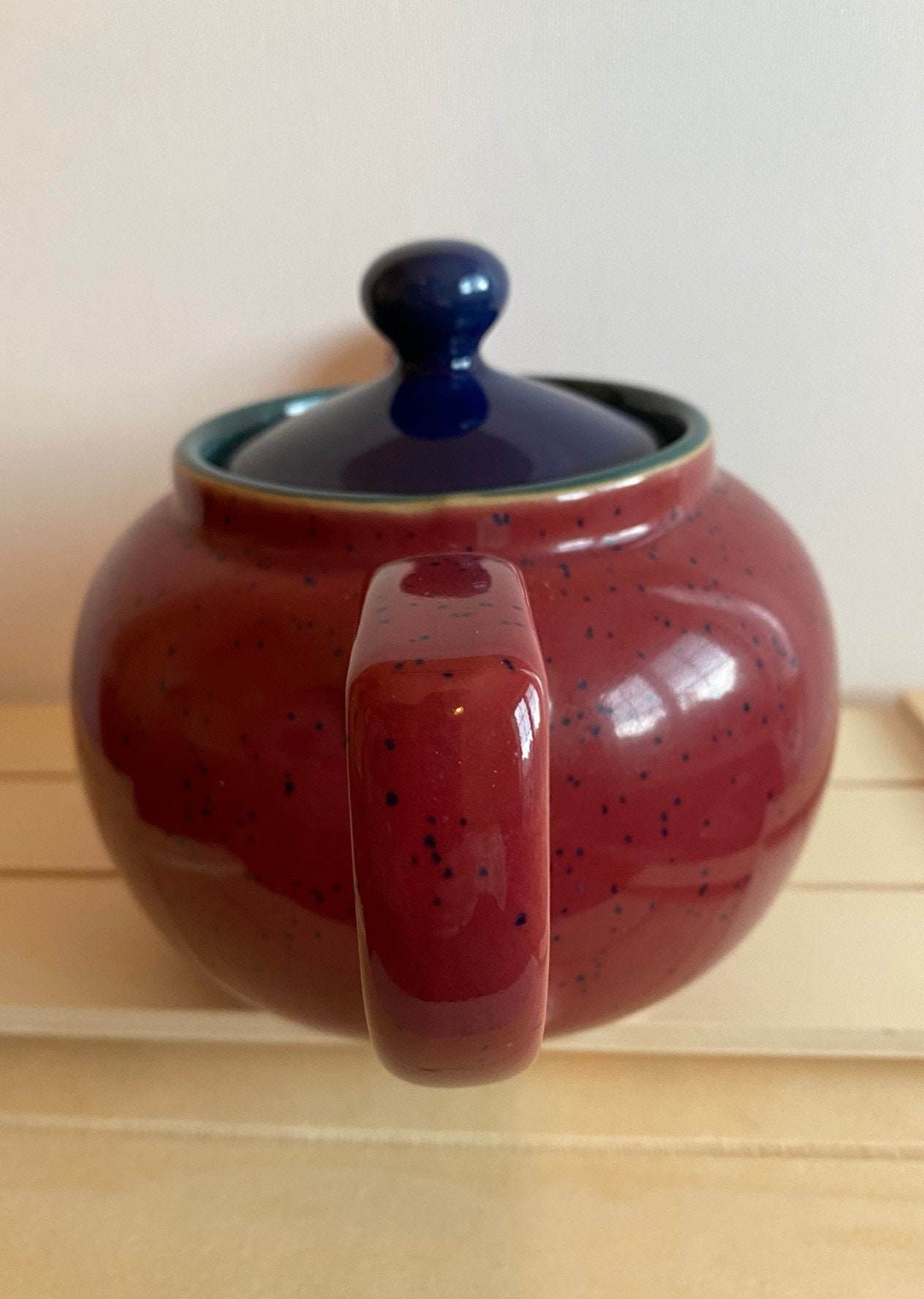 Denby Harlequin Stoneware Teapot Handcrafted Made in Etsy
