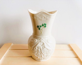 Belleek Shamrocks Parian Porcelain Vintage Vases, Made in Ireland, Beautiful Irish Home Decor, Vases Being Sold Individually