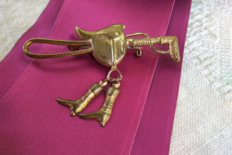 Brooch Equestrian Vintage Equestrian Stock Pin Horses Equestrian Jewellery